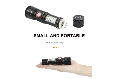 Ручной фонарь SY-1903C-P50+SMD+RGB, Li-Ion аккум. ЗУ USB, zoom