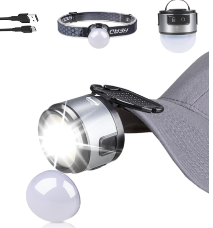 Налобный фонарь PL-125 XPC+COB, аккум., ЗУ Type-C