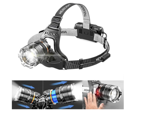 Налобный фонарь Bailong BL-8003-P50, 2x18650, zoom, ЗУ microUSB,