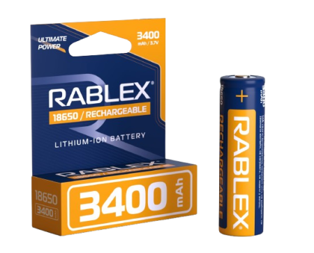 Аккумулятор Rablex 18650, 3400mAh Li-ION 3.7v