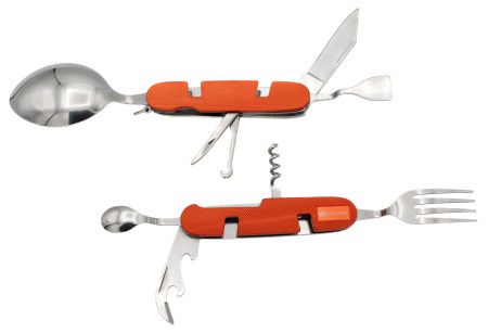 Туристический столовый прибор Оранжевый A295 большой