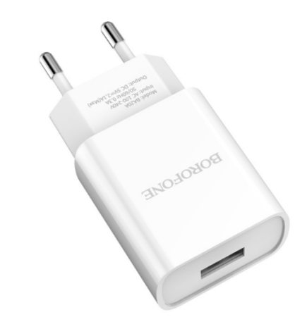 СЗУ Сетевое Зарядное Устройство BOROFONE BA20A single СЗУ Сетевое Зарядное Устройство BOROFONE BA20A single