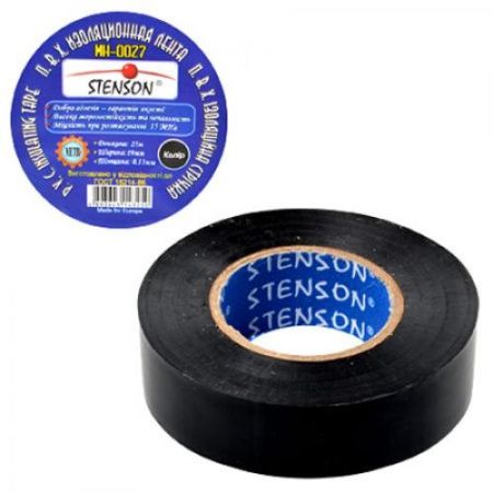 Изолента STENSON стенсон 25м черная MH-0027 Изолента STENSON стенсон 25м черная MH-0027