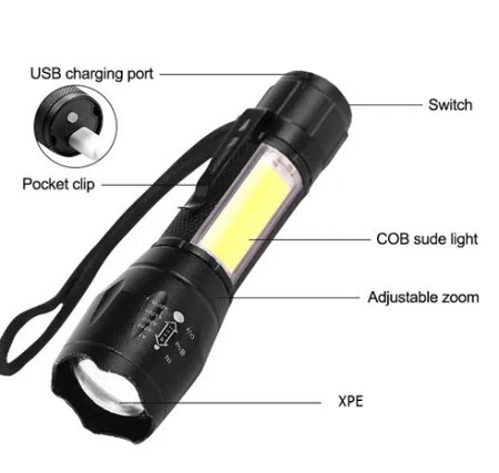 Ручной фонарь Police W601, Li-Ion аккум., ЗУ microUSB, zoom, красный и белый свет Ручной фонарь Police W601, Li-Ion аккум., ЗУ microUSB, zoom, красный и белый свет