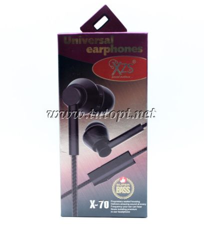 Вакуумные наушники-гарнитура XZS X-70 с микрофоном Вакуумные наушники-гарнитура XZS X-70 с микрофоном